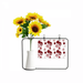 Red White Decoration Pattern mas Artificial Sunflower Vases Bottle Blessing Card