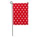 KDAGR White Red Polka Dot Pattern Modern Retro 60S American Garden Flag Decorative Flag House Banner 12x18 inch