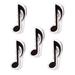 Durable 5 Pieces Music Note Book Page Clips Holder Music Stand Accessory Musical Parts Black