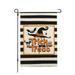 Trick Or Treat Halloween Garden Flag Vertical Double sided Halloween Theme Black Stripes Yard Outdoor Decoration 12x18 Inch