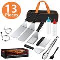 BBQ Tool Set Grill Tools Griddle Accessories for Blackstone 13 Pcs BBQ Grill Tools Set for Camp Chef Stainless Steel Griddle Accessories Kit for Outdoor Grill