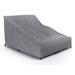 Covermates Outdoor Double Chaise Lounge Cover - Water Resistant Polyester Drawcord Hem Mesh Vents Seating and Chair Covers-Charcoal Elite Charcoal Polyester 58W x 78D x 34H