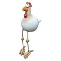 Polyresin Rooster Ornaments Cute Big Eyes Rooster Statues Garden Sculptures for Yard Patio