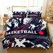 Bedding Duvet Cover Set 3 Piece Set 1 Duvet Cover+2 Pillowcaseâ€“ 3D Sports Basketball Fire Microfiber Bedding â€“Basketball