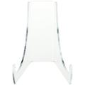 Plymor Clear Acrylic Flat Back Easel With Extra Deep Support Ledges 4.5 H x 4 W x 5.75 D (2 Pack)