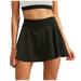 KSCYKKKD Women dresses Women Pleated Tennis Skirt High Waist Active Skorts Skirt for Running Golf Workout Black S