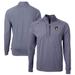 Men's Cutter & Buck Heather Navy Milwaukee Brewers Big Tall Adapt Eco Knit Stretch Recycled Quarter-Zip Pullover Top