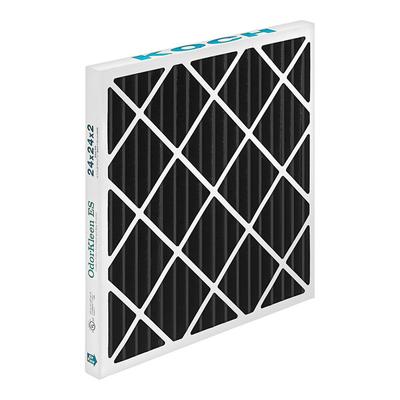Koch Filter OdorKleen ES 20" x 25" x 1" MERV-8 Extended Surface Carbon / Particulate Pleated Panel Filter 102-790-009 - 12/Case