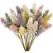 Viworld 12Pcs Artificial Baby Breath Flowers Foam Berry Spike Mini Fake Vanilla Flower Faux Bouquet for Wedding Party Indoor Outside Hanging Home Decoration (Mixed Color)