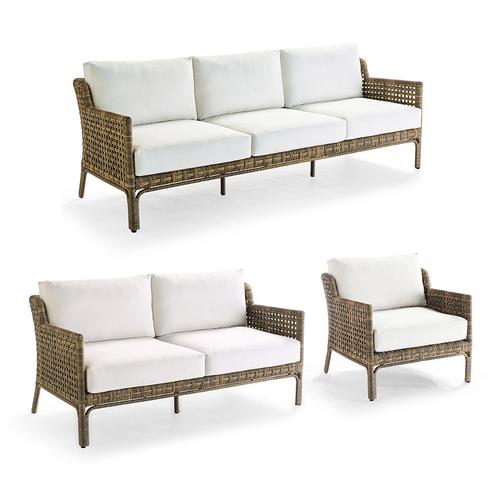 Seton Seating Replacement Cushions - Loveseat, Quick Dry, Sailcloth Air Blue - Frontgate