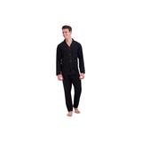 Men's Big & Tall Knit Pajama Set Pajamas by Hanes in Black (Size 4XLT)
