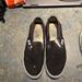 Vans Shoes | Black Vans Slip-Ons | Color: Black/White | Size: 7.5