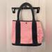 J. Crew Bags | J Crew Womens Canvas Tote Bag Shopper Purse Pink Navy Blue Beach Bag Large | Color: Blue/Pink | Size: Os