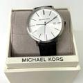 Michael Kors Accessories | Michael Kors Blake Three-Hand Black Leather Watch Mk8763 | Color: Black | Size: Os