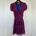 Anthropologie Dresses | Anthro Eva Franco Red Blue Elephant Wrap Dress | Color: Blue/Red | Size: 2