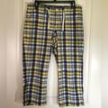 American Eagle Outfitters Pants & Jumpsuits | American Eagle Outfitters Capris, Women’s Size 6, Blue Yellow & White | Color: Blue/Yellow | Size: 6