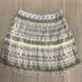 American Eagle Outfitters Skirts | American Eagle Womens Green White Geometric Print Pleated Mini Skirt 0/2 Xs | Color: Gray/Yellow | Size: Xs