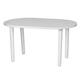 1x White 140cm x 90cm Resol Gala Garden Patio Dining Table - Large Plastic Outdoor Dinner Bistro & Coffee Picnic Furniture - UV Resistant Outdoor Furniture