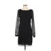 Ann Taylor Casual Dress - Shift: Black Jacquard Dresses - Women's Size 2 Petite