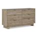 Signature Design by Ashley 6 Drawer 59.02" W Double Dresser Wood in Brown | 30.75 H x 59.02 W x 18.74 D in | Wayfair EB2270-231