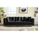 Meridian Furniture USA 108" Velvet Square Arm Modular Sofa Velvet in Gray | 33 H x 108 W x 39 D in | Wayfair 686Grey-S108