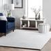 White Rectangle 5' x 7' 6" Area Rug - Ebern Designs Ainsley Soft Faux Rabbit Machine Woven/Power Loomed Performance Shag Rug Polyester | Wayfair