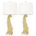 Rosdorf Park Arya-Jane 29" Gold Table Lamp Set Ceramic/Linen in Yellow | 29 H x 14 W x 14 D in | Wayfair 8913A4FE0DEB4A87A7D807E1F8FDA0E8