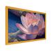 Bungalow Rose Blossoming Vintage Lotus I - Print on Canvas Metal in Blue/Pink | 16 H x 32 W x 1 D in | Wayfair 05DC92403D3644B7934DA8C9DB085DBE