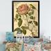 August Grove® Victorian Retro Rose VII - Floral Rose Canvas Wall Art Metal in Pink | 32 H x 16 W x 1 D in | Wayfair