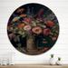 August Grove® Retro Still Life w/ Blossoming Wildflowers I - Floral Wood Wall Art - Natural Pine Wood in White | 36 H x 36 W x 1 D in | Wayfair