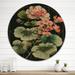 Red Barrel Studio® Blossoming Geranium in Retro Colors II - Floral Wall Art - Natural Pine in Black/Brown/Green | 29 H x 29 W x 1 D in | Wayfair