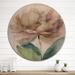 Red Barrel Studio® Pink Peony Blossoming VI - Floral Peony Wood Wall Art - Natural Pine Wood in Brown/Green/Pink | 16 H x 16 W x 1 D in | Wayfair