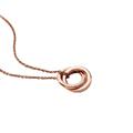 Women's Rose Gold Plated Mini Two Ring Russian Necklace Posh Totty Designs