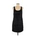 Express Casual Dress - Shift Scoop Neck Sleeveless: Black Print Dresses - Women's Size Medium