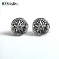 NES-0032 Wiccan clou d'oreille Magick Wicca pentagramme clous d'oreille occulte boucles d'oreilles