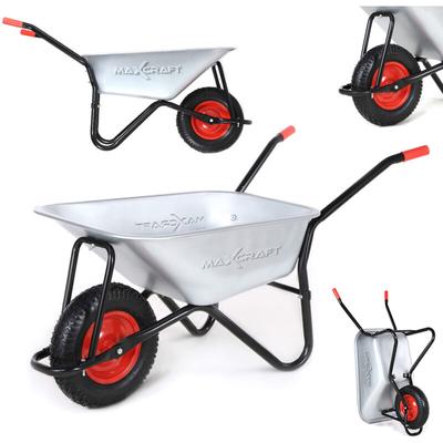 Schubkarre / Bauschubkarre Luftbereifung 250 kg 100 l - Schwarz - Maxcraft Image