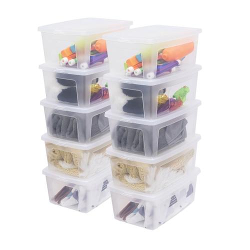 Iris Ohyama, Aufbewahrungsbox aus Kunststoff, 11 l Büro-Aufbewahrungsbox, 10 Stück, MCB-11,
