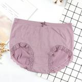 HUPOM Thinx Period Underwear For Women Panties For Women Briefs Activewear Tie Comfort Waist Purple S