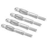 Uxcell 4mm Banana Plugs Solder 4 Pcs Copper Multimeter Test Lead Extention Connectors Adapters Silver