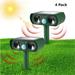 JLLOM 4PCS Animal Repeller Ultrasonic Solar Power Outdoor Pest Cat Mice Sensor PIR