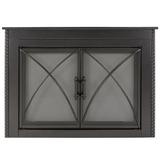 Pleasant Hearth Albus Collection Fireplace Glass Door Medium
