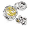 Surgical Steel Glitter Anchor and Multi-Gemmed Rim Screw Fit Tunnels