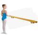 Ballet Barre Single Bar 8 FT Long 2.0â€� Diameter Gold Kids and Adults Open Bracket Wall Mounted Fixed Height Wooden Ballet Barre Home/Studio Ballet Bar Dance Bar Stretch Bar Dancing/Stretching