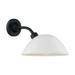 Nuvo Lighting South Street 1-Light Sconce with Gloss White and Textured Black Finish