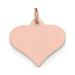 14K Rose Gold Rose Gold Plain .013 Gauge Engraveable Heart Disc Charm