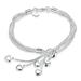 Fashion Jewelry 925 Sterling Silver 10 mm Square Buckle Sideways Chain Bracelet For Unisex Man Women Gift