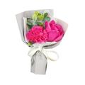 Farfi Simulation Bouquet No Watering Not Wither Non-fading Weather-resistant Easy Care Realistic Carnation Rose Fake Bouquet Bedroom Supply (Rose Red)