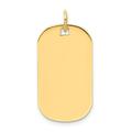 14k Plain .035 Gauge Engraveable Dog Tag Disc Charm in 14k Yellow Gold
