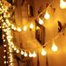 Battery Powered LED Globe String Lights Ball Fairy Lights with Remote 33ft 100 LED 8-Mode Twinkle Lights with Timer Indoor Outdoor Decorative Hanging Lights for Bedroom Dorm(Warm White)-1PACK