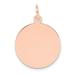18mm 14k Rose Gold Engravable Plain .013 Gauge Circular Engraveable Disc Charm Pendant Necklace Jewelry Gifts for Women
